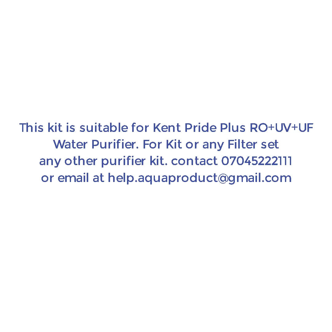 Bareeze Pure Filter Kit For Kent Pride Plus RO+UV+UF Water Purifier