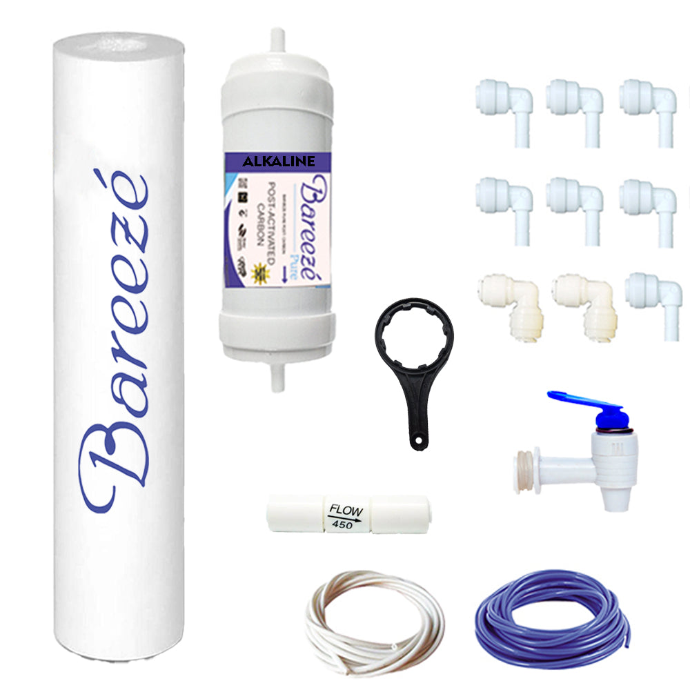 Bareeze Pure Compatible Filter Service Kit for Kent Elegant Alkaline RO+UV+UF+TDS Control+Alkaline Water Purifier
