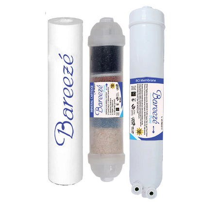 Bareeze Pure Compatible Filter Service Kit for Bluestar Aristo RO+UF+Copper Water Purifier