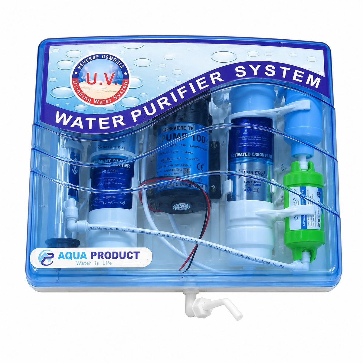 5 Stage UV Water Purifier Without Booster Pump | Works Up to 200 TDS | For Normal/High Water Pressure – buy online India |...