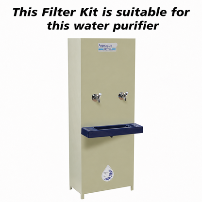 Bareeze Pure Filter Kit for Aquaguard Reviva 50-S Commercial Water Purifier 2OINCH Threaded 2-Carbon Block, 2- Prefilter Cartridge and 4-RO Membrane 100GDP