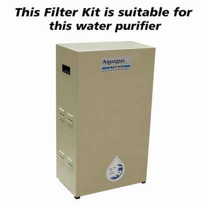 Bareeze Pure Filter Kit for Aquaguard Reviva 50-B Commercial Water Purifier 2OINCH Threaded 2-Carbon Block, 2- Prefilter Cartridge and 4-RO Membrane 100GDP