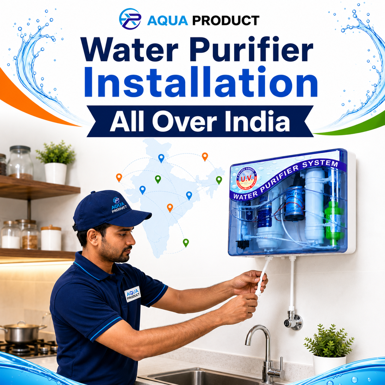 5 Stage UV Water Purifier with Booster Pump | Works Up to 200 TDS | For Low Water Pressure – buy online India | AquaProduc...
