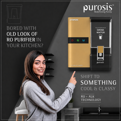 Finpure 9 Ltr RO+Alkaline+TDS Water Purifier Premium Metallic Spiritual Gold – buy online India | AquaProduct.in