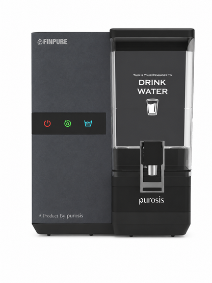 Finpure 9 Ltr RO+Alkaline+TDS Water Purifier Premium Metallic Metallic Grey – buy online India | AquaProduct.in
