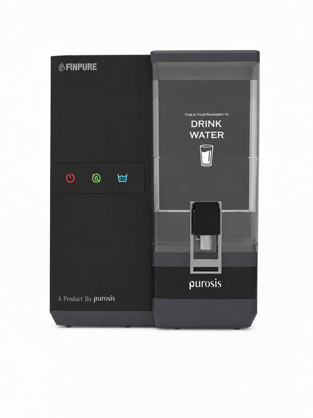 Finpure 9 Ltr RO+Alkaline+TDS Water Purifier Premium Metallic Black – buy online India | AquaProduct.in