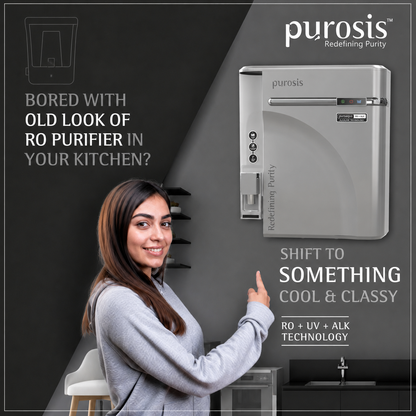 Purosis PUROAQUA 9 Ltr RO+UV+TDS+Alkaline Water Purifier Premium Metallic Premium Silver Puroaqua 9 Ltr – buy online India...