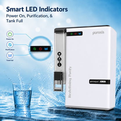 Purosis Puroaqua Plus RO+UV+TDS+Alkaline Water Purifier 14 Ltr Premium Metallic Apple White Puroaqua Plus Water Purifier –...