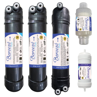 Bareeze Pure Service Filter Kit Compatible with Aquasure Maxima RO+UF Water Purifier