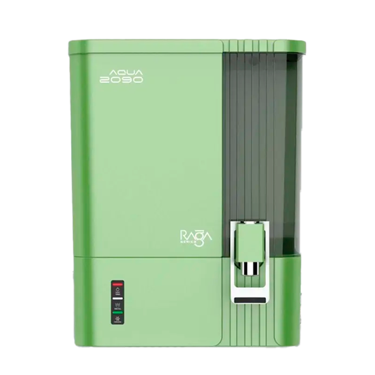 Aqua 2090 Raga Series UV+UF+Alkaline Water Purifier – Premium Metallic Rolex Green For Corporation Water Works upto 200tds (Not Suitable For Borewell Or Tanker Water)