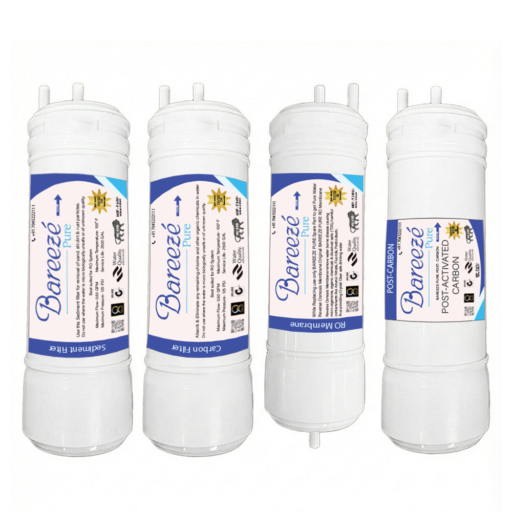 Bareeze Pure Service Filter Kit Compatible with LG Puricare Water Purifier (WW160EP, WW163EP, WW170EP, WW180EP, WAW33RW2RP, WAW35RW2RP, WAW32RW2RP, WAW53JW2RP, WAW73JW2RP)