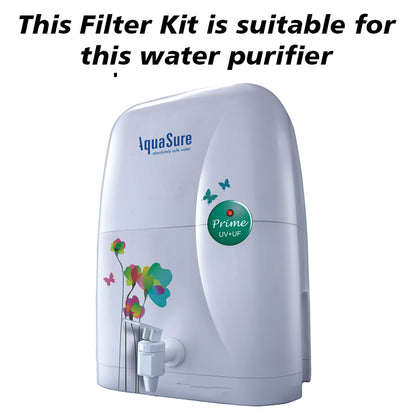Bareeze Pure Service Filter Kit Compatible with Aquasure Prime UV+UF Water Purifier