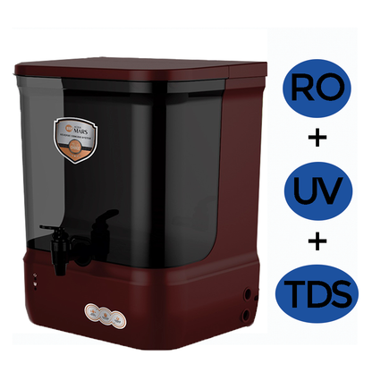 Aqua Mars RO+UV+TDS Water Purifier Premium Metallic Cherry Red (9L)