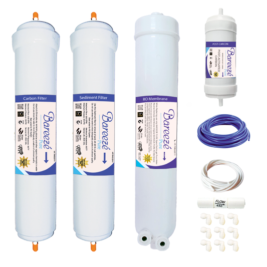 Bareeze Pure Filter for Aqua 2090 RO+UV Water Purifier Full Service Filter Kit