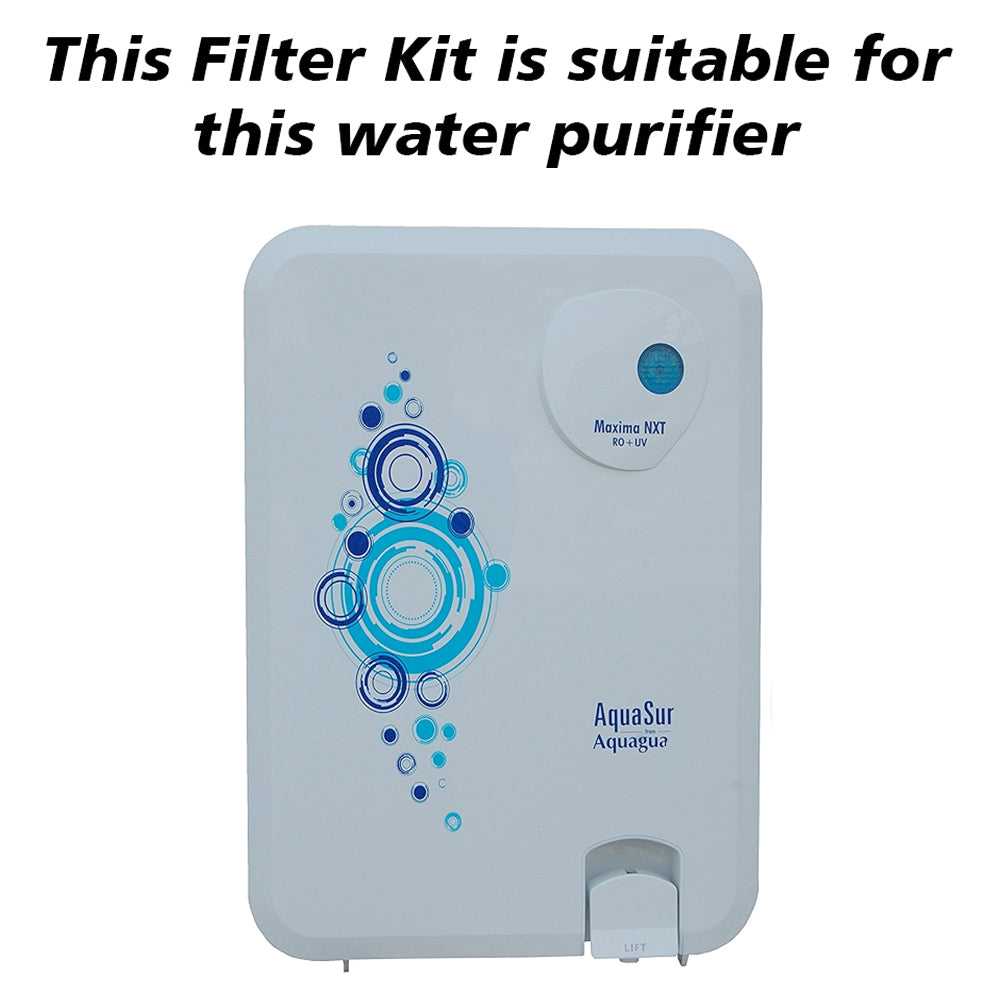 Bareeze Pure Service Filter Kit Compatible with Aquasure Maxima RO+UV+MTDS Water Purifie Complete Service Kit for Aquaguard Maxima NXT RO+UV+MTDS