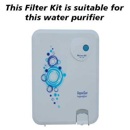 Bareeze Pure Service Filter Kit Compatible with Aquasure Maxima RO+UV+MTDS Water Purifie Complete Service Kit for Aquaguard Maxima NXT RO+UV+MTDS