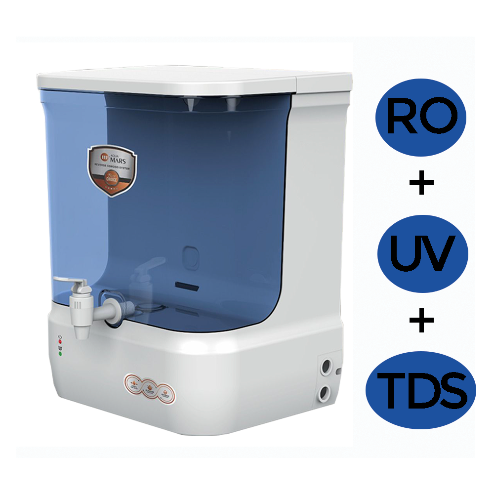 Aqua Mars RO+UV+TDS Water Purifier Premium Metallic Blue (9L)