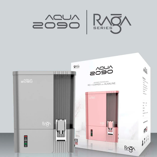 Aqua 2090 Raga Series RO+UV+TDS+Alkaline+Copper Water Purifier – Premium Metallic Daytona Silver