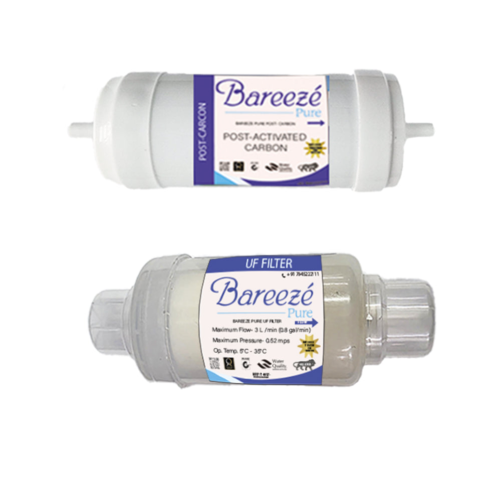 Bareeze Pure Service Filter Kit Compatible with Aquasure Prime UV+UF Water Purifier