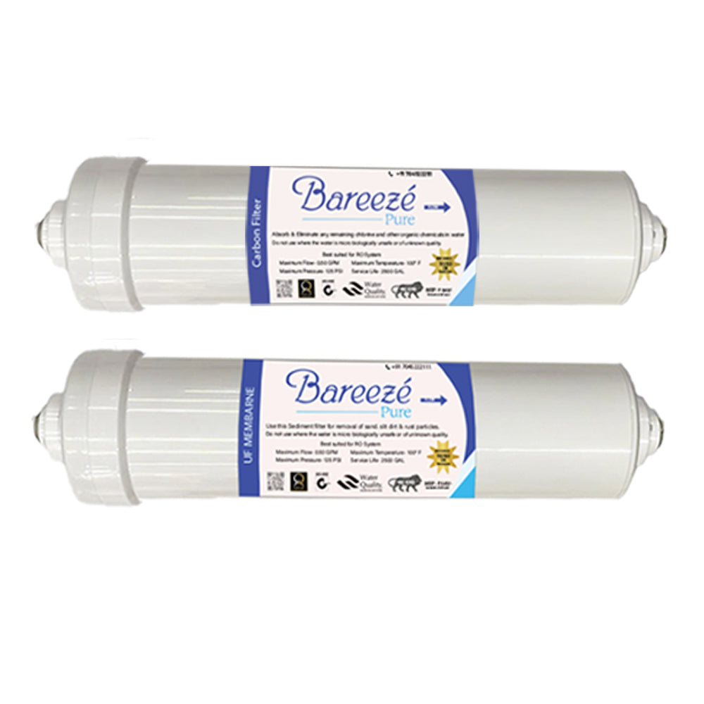 Bareeze Pure Compatible Filter Service Kit for Commercial 100 LPH Kent Elite 2 Plus RO+UV+UF+TDS Water Purifier