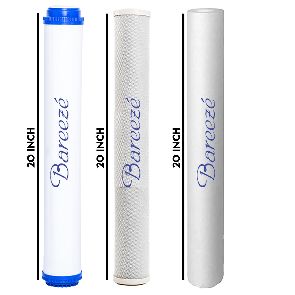 Bareeze Pure Compatible Filter Service Kit for Commercial 100 LPH Kent Elite 2 Plus RO+UV+UF+TDS Water Purifier