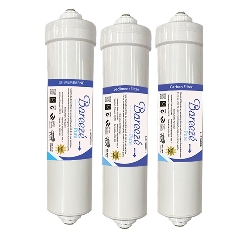 Bareeze Pure Compatible Filter Service Kit for Bluestar Aristo RO+UF+Copper Water Purifier