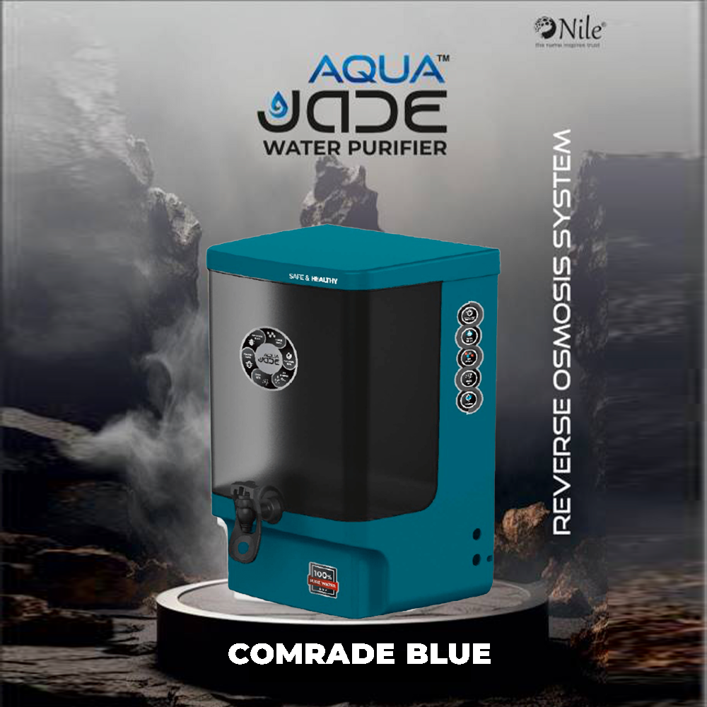Aqua JADE UV+UF+Alkaline Water Purifier Water Purifier Premium Metallic Comrade Blue  – 10L For Corporation Water Works upto 200tds (Not Suitable For Borewell Or Tanker Water)