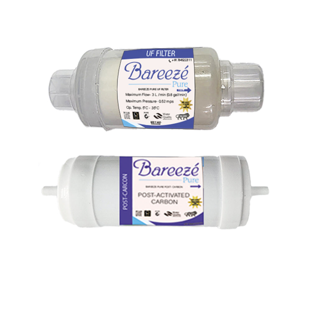 Bareeze Pure Service Filter Kit Compatible with Aquasure Maxima UV+UF Water Purifier