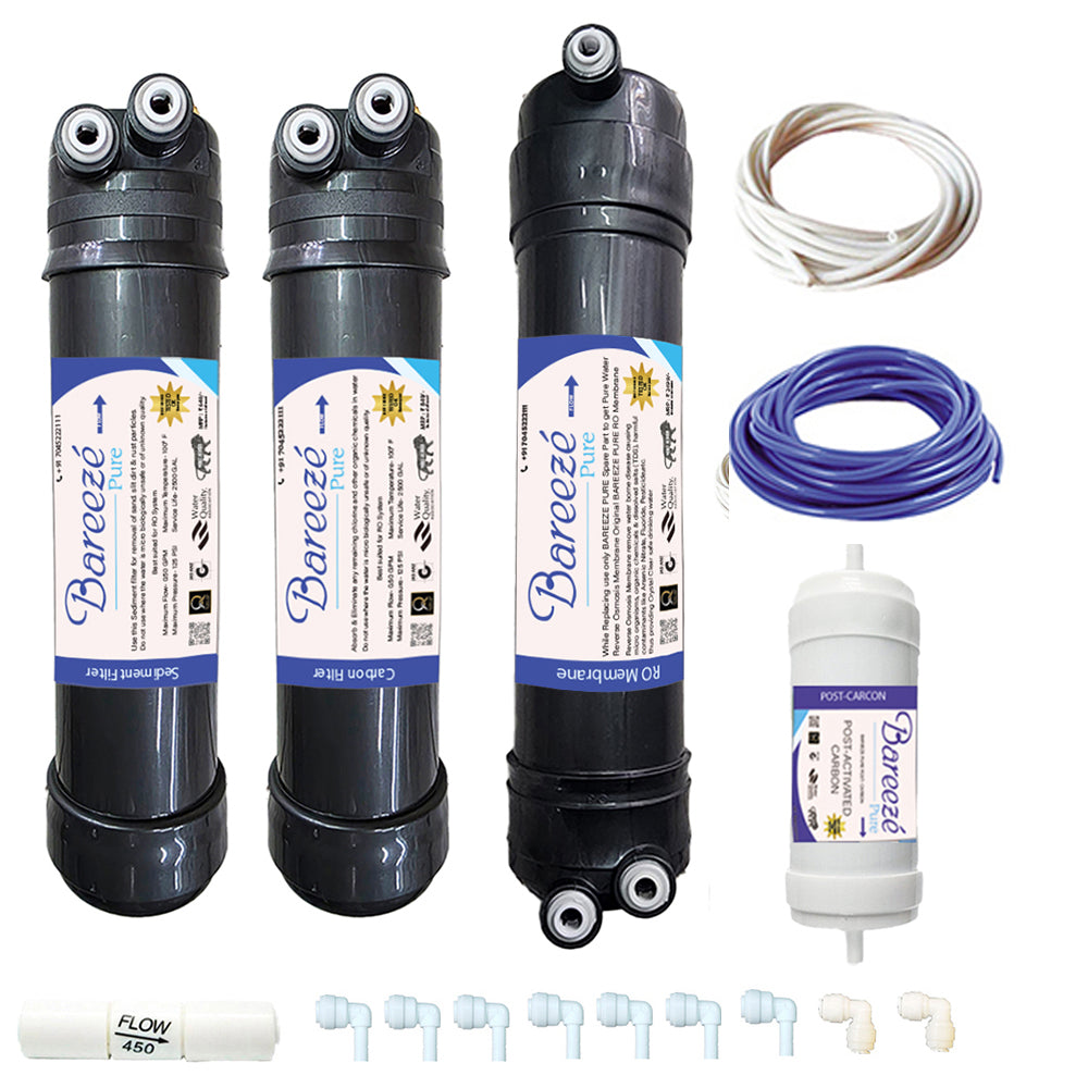 Bareeze Pure Filter Kit for Aquaguard UTC RO+UV+MTDS Water Purifier Complete Service Kit