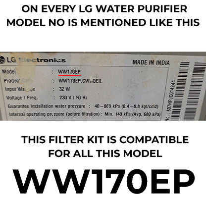 LG Puricare Water Purifier Model WW170EP – compatible filter kit – AquaProduct.in