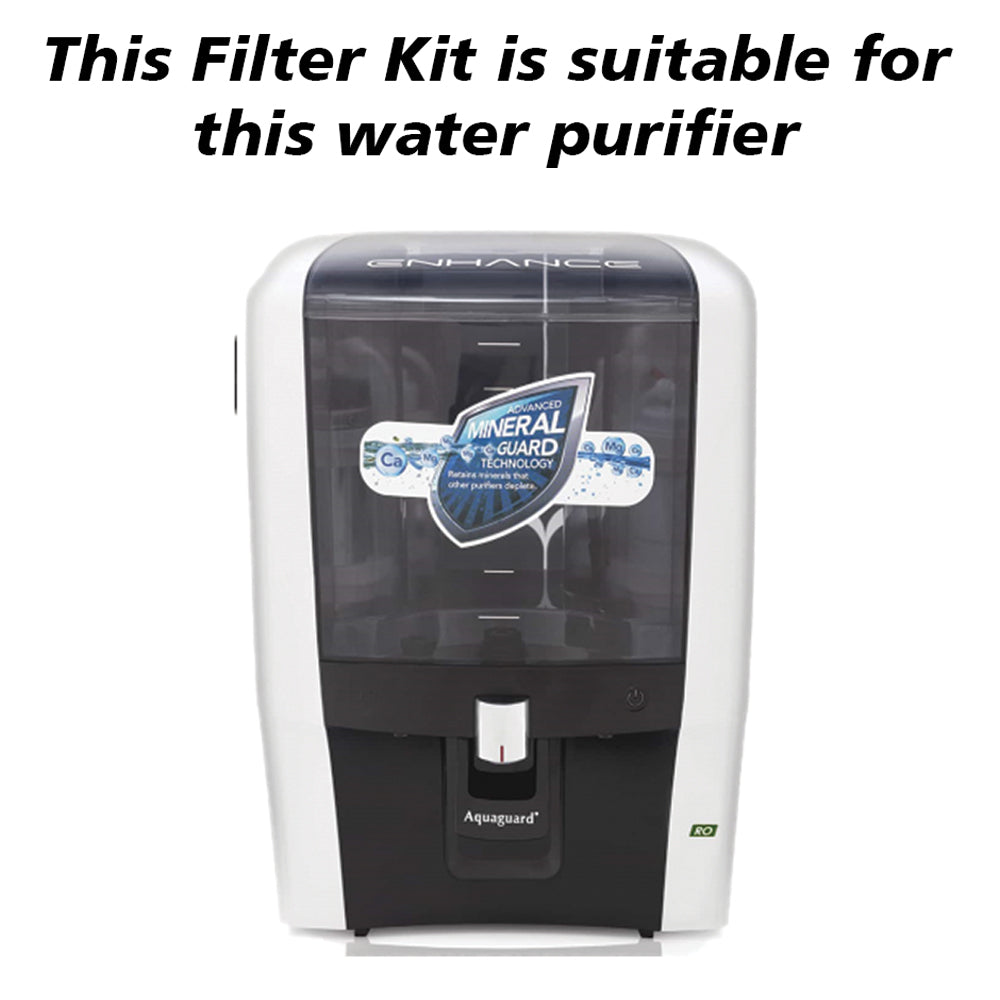 Bareeze Pure Service Filter Kit Compatible with Aquaguard Enhance Green RO Water Purifier