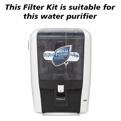 Bareeze Pure Service Filter Kit Compatible with Aquaguard Enhance Green RO Water Purifier