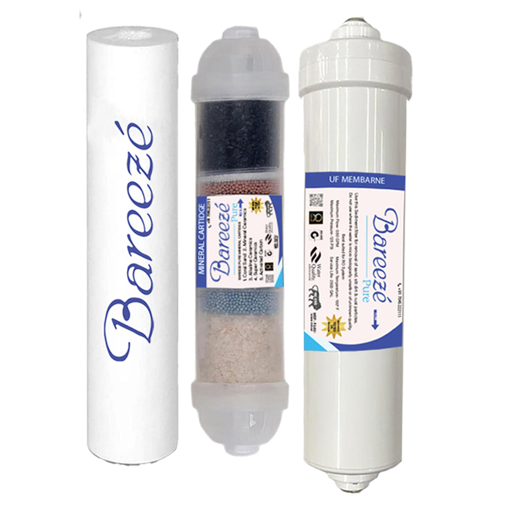 Bareeze Pure Compatible Filter Service Kit for Bluestar Excella RO+UV+UF+Copper Water Purifier