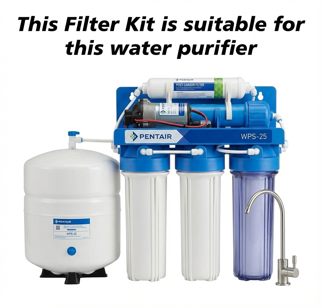 Bareeze Pure Compatible Filter Service Kit for Pentair Reverse Osmosis System Water Purifier
