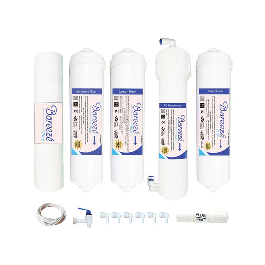 Bareeze Pure Filter Kit for Kent Ace Star RO+UF Water Purifier One Year Service Kit