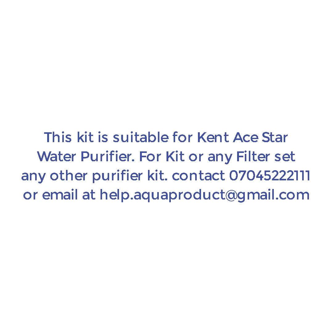 Bareeze Pure Filter Kit for Kent Ace Star RO+UF Water Purifier One Year Service Kit