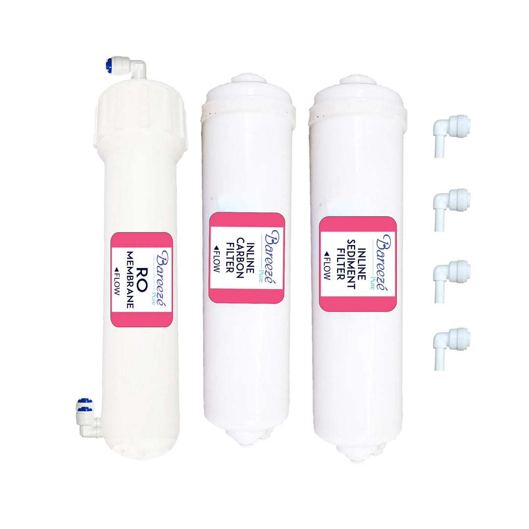 Bareeze Pure Filter Kit for Kent Grand Plus RO Water Purifier One Year Service Kit for Kent Water Purifiers