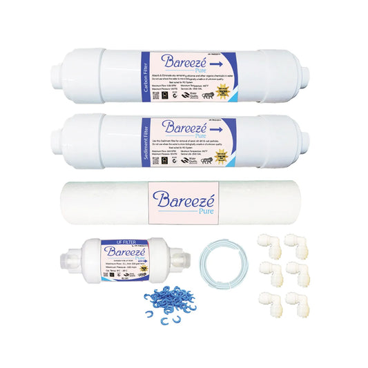 Bareeze Pure Compatible Filter Service Kit for Kent Maxx & Kent Maxx Star - Easy Installation with YouTube Video Guide