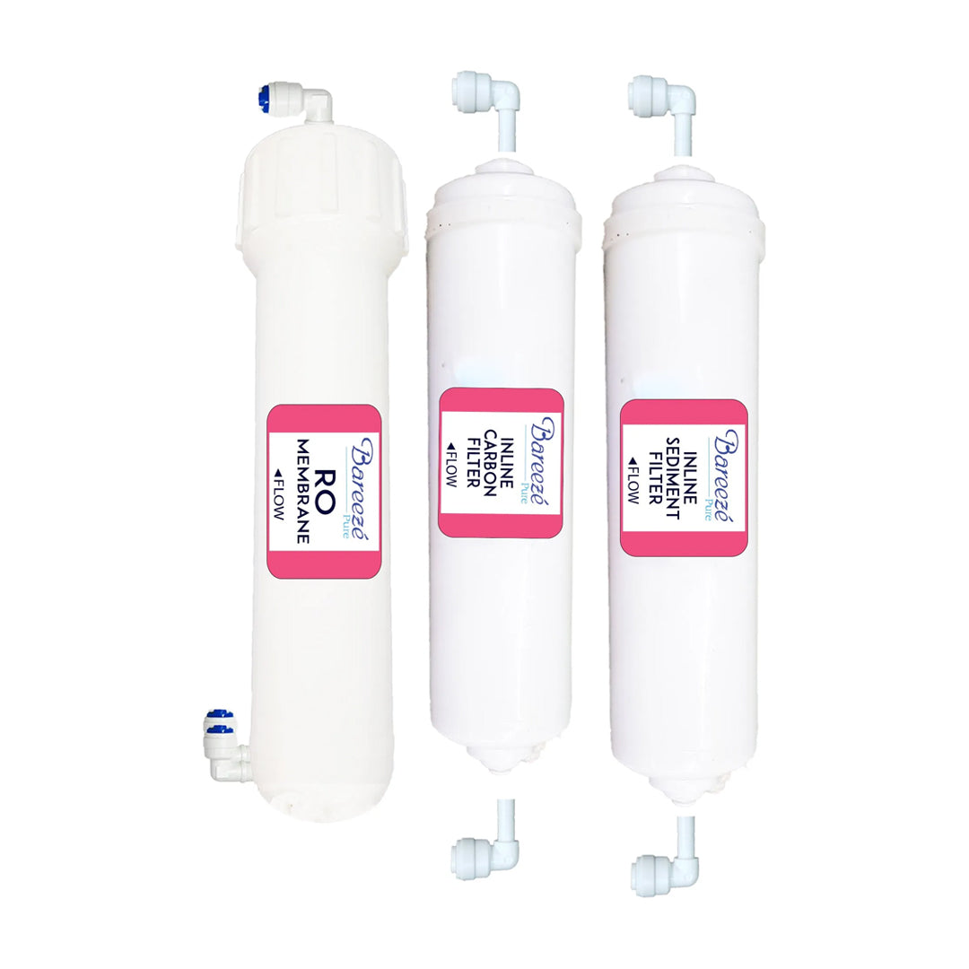 Bareeze Pure Service Filter Kit for Kent Pearl RO+UV Water Purifier One Year Service Kit for Kent Pearl RO+UV Water Purifier