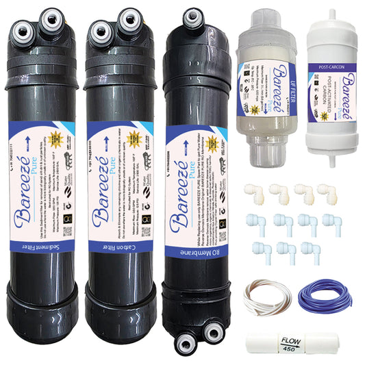 Bareeze Pure Service Filter Kit Compatible with Aquasure Maxima RO+UF Water Purifier