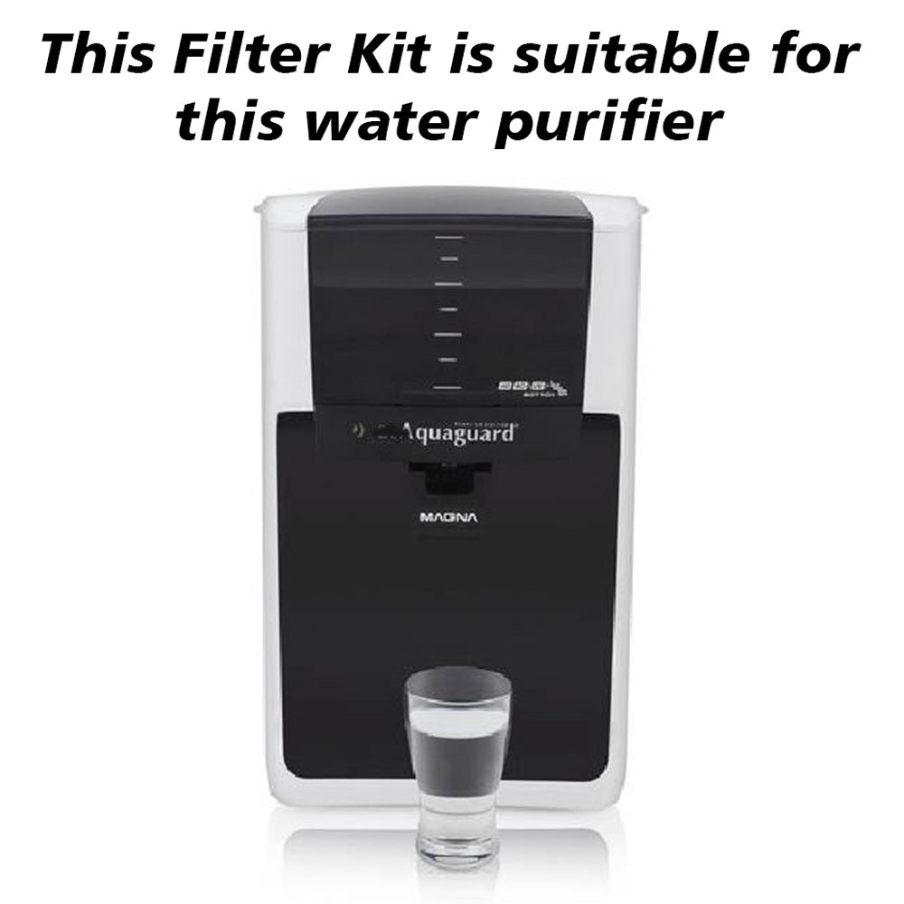Bareeze Pure Filter Kit for Aquaguard Magna HD RO+UV Water Purifier Complete Service Kit for One Year