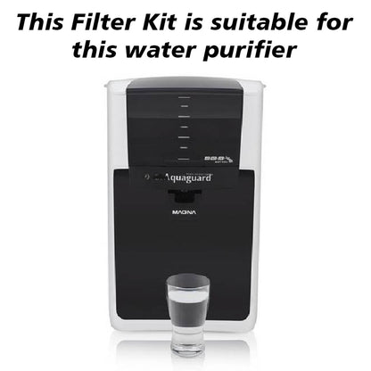 Bareeze Pure Filter Kit for Aquaguard Magna HD RO+UV Water Purifier Complete Service Kit for One Year