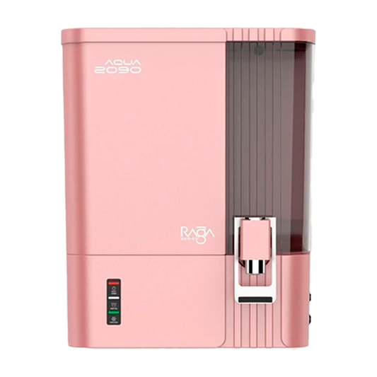 Aqua 2090 Raga Series UV+UF+Alkaline Water Purifier – Premium Metallic Ruby Pink For Corporation Water Works upto 200tds (Not Suitable For Borewell Or Tanker Water)