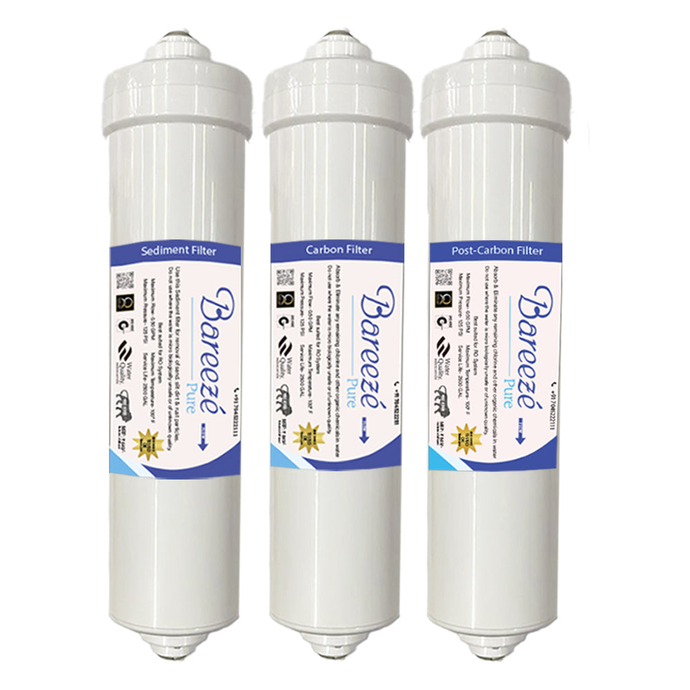 Bareeze Pure Compatible Filter Service Kit for Bluestar Genia RO+UV Water Purifier