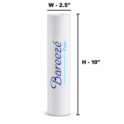 Bareeze Pure PP Spun Filter Cartridge (Pack of 2) With Opener – Universal Sediment Pre-Filter Candle for All Water Purifiers