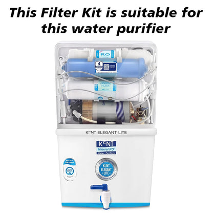 Bareeze Pure Service Filter Kit Compatible with Kent Elegant Lite RO+UF Water Purifier
