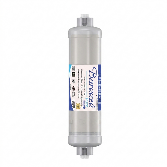 Bareeze Pure 10 Inch UF Membrane Filter Cartridge for All RO UV Water Purifiers – Universal Fit | Hollow Fiber Ultrafiltration