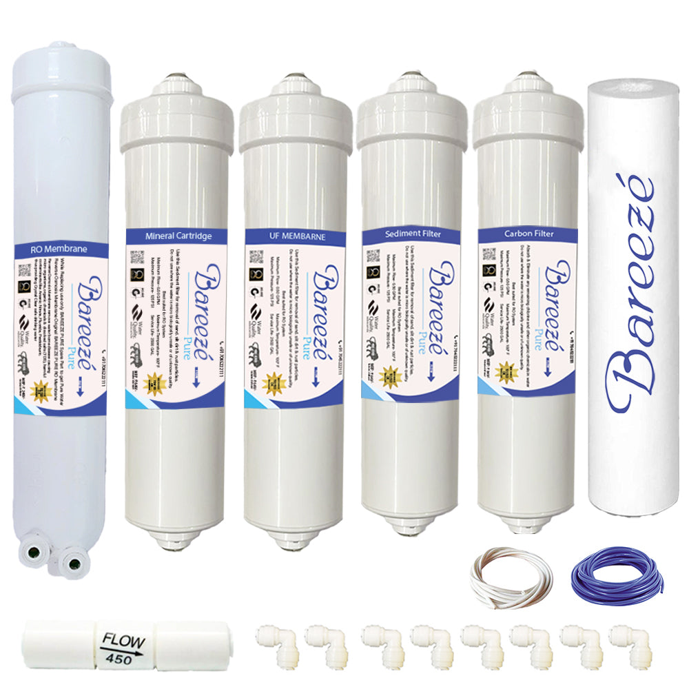 Bareeze Pure Compatible Filter Service Kit for Faber Galaxy RO+UF+MAT Water Purifier