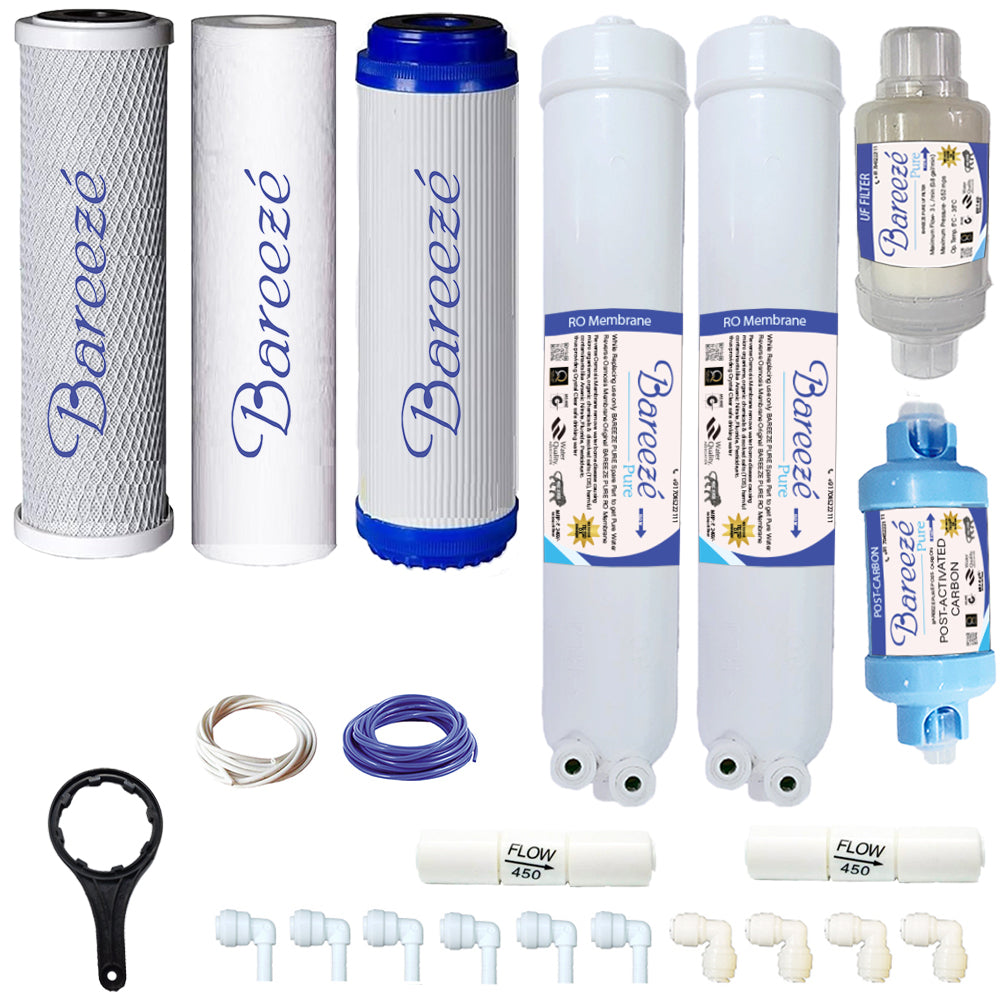 Bareeze Pure Compatible Filter Service Kit for Kent Elite+ RO+UV+UF+TDS Water Purifier