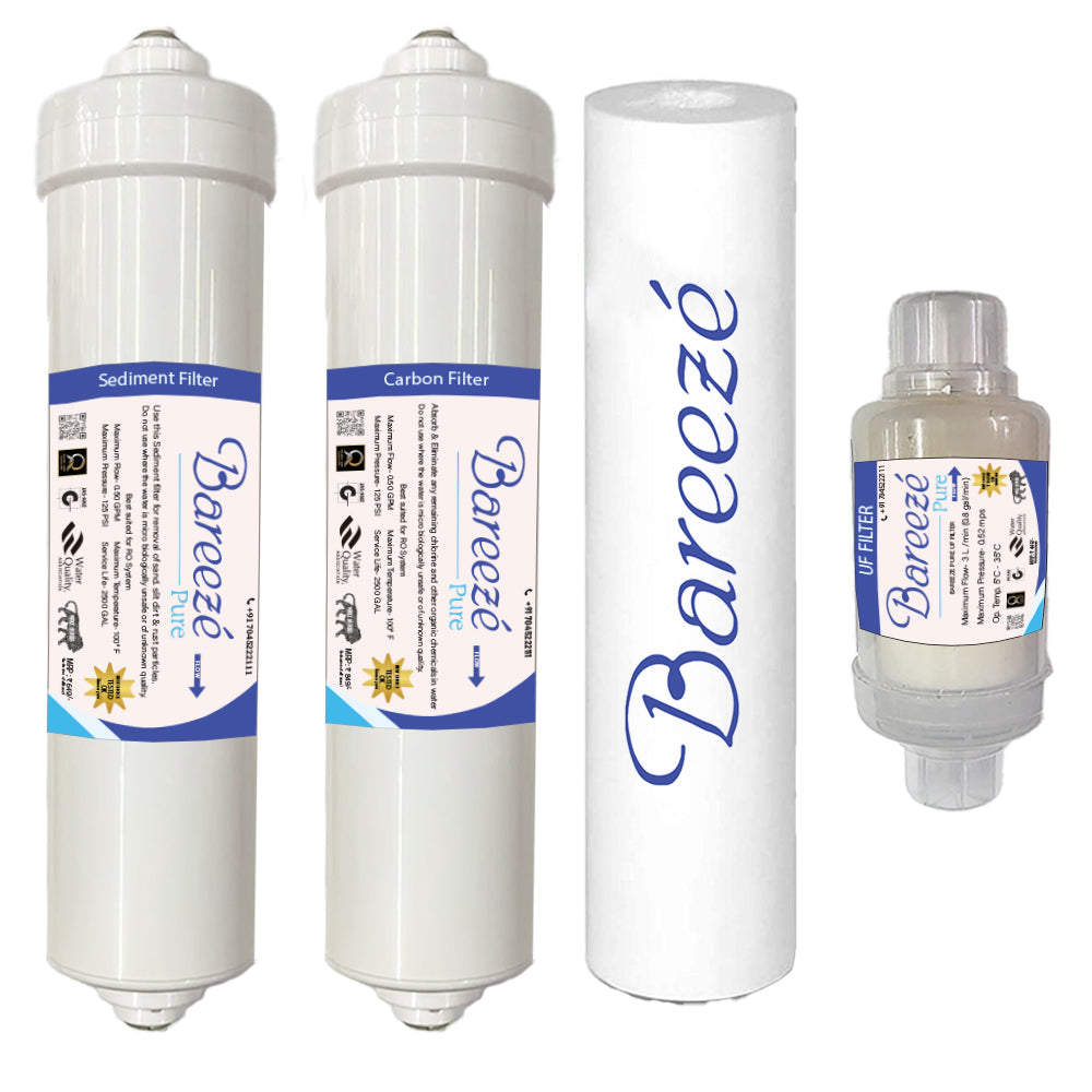 Bareeze Pure Compatible Filter Service Kit for Kent Maxx Star UV+UF Water Purifier